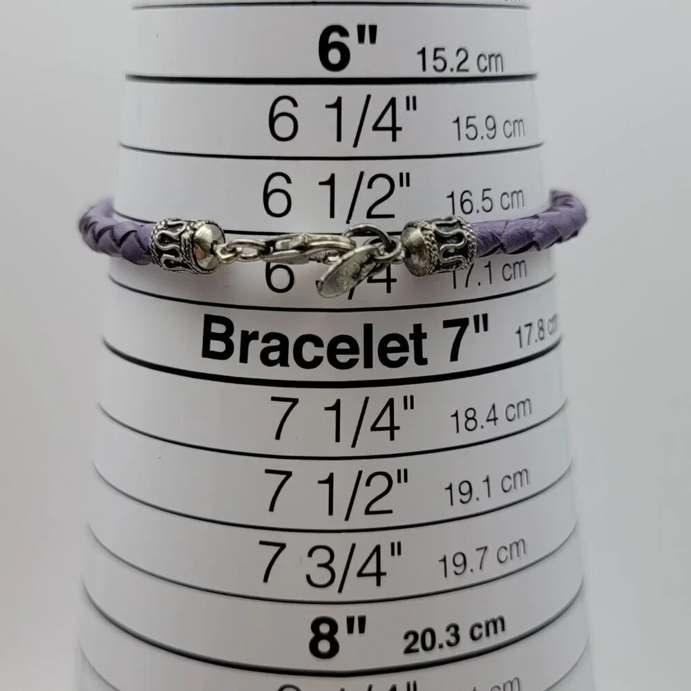 Sterling Silver Cream Natural Pearl Braided Cord Bracelet 6.5